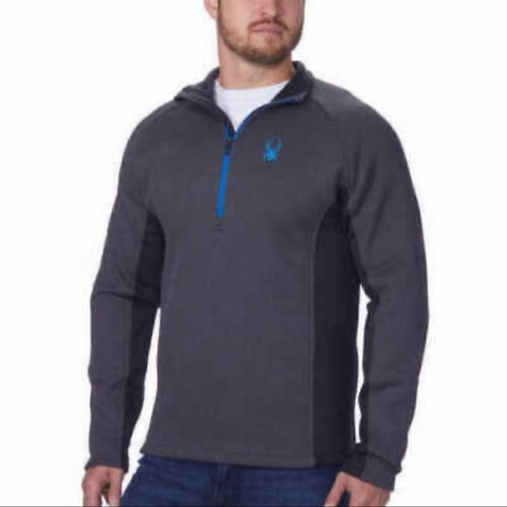 🎉NWT Spyder Blue and Gray Quarter-Zip Pullover!